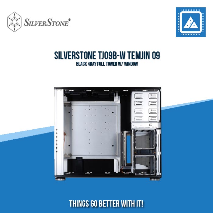 SILVERSTONE TJ09B-W TEMJIN 09 BLACK 4BAY FULL TOWER W/ WINDOW SILVERSTONE TJ09B-W TEMJIN 09 BLACK 4BAY FULL TOWER W/ WINDOW